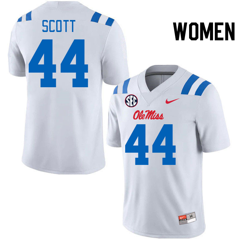 Women #44 Ali Scott Ole Miss Rebels 2024 New Uniforms College Football Jerseys Stitched-White